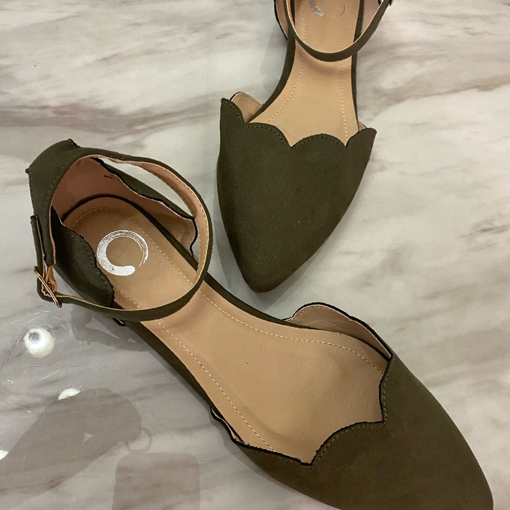 Faux Suede Flat Shoes